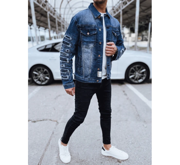 Pánská modrá džínová bunda FashionStreet TX4723 Pánská modrá džínová bunda FashionStreet TX4723