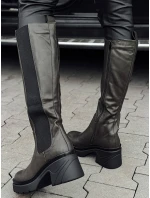 FERRINI dámské dlouhé zelené boty FashionStreet ZY0534