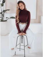 Dámský svetr s rolákem VANORIA burgundy FashionStreet MY2490 Dámský svetr s rolákem VANORIA burgundy FashionStreet MY2490