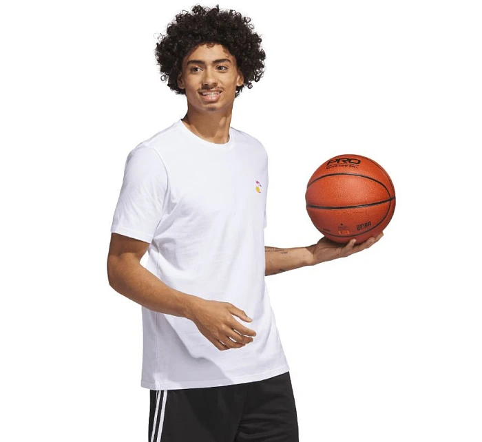 Stripe Spring Break Graphic Basketbalové tričko s krátkým rukávem M model 19583050 - ADIDAS