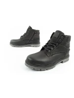 Wrangler Allan Mid pánské boty sable boots smart leather black