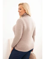 Dámský svetr Plus Size z viskózy model 21321812 střihu fango - K-Fashion