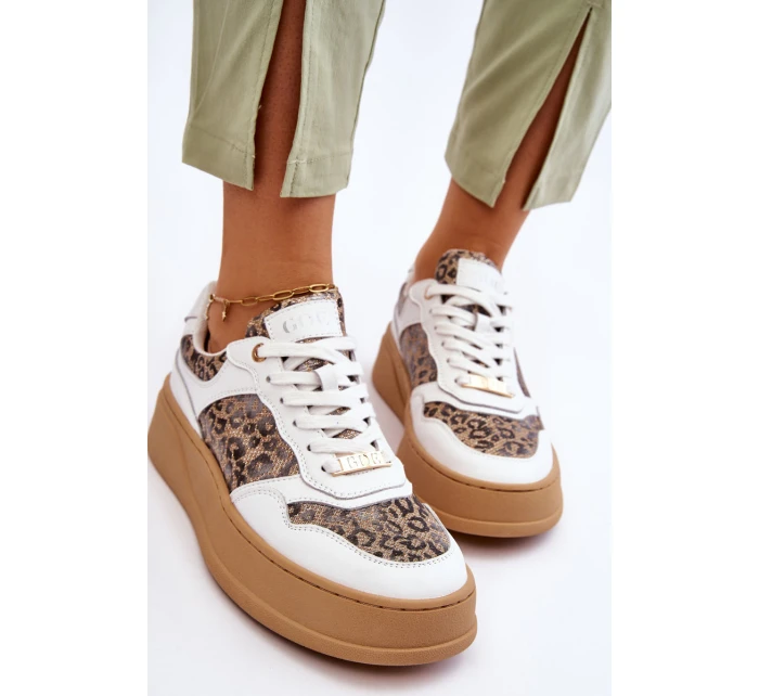 Dámská pohodlná sportovní obuv GOE LL2N4052 Bílo-béžová Dámská pohodlná sportovní obuv GOE LL2N4052 Bílo-béžová