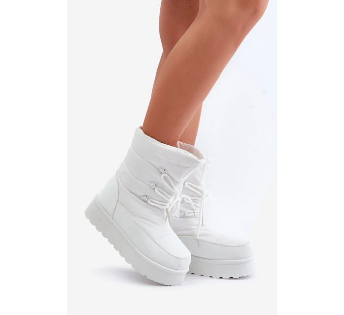 Sněhule na platformě se zipem Big Star model 21678307 Bílé - Big Star Shoes