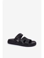 Dámské Pantofle Na Suchý Zip model 21697774 Černé - VINCEZA