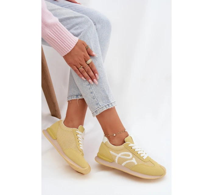 Sneakers Dámské Sportovní Žluté model 21919377 - Boto