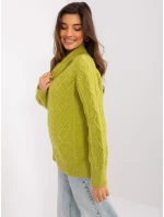 Sweter AT SW  oliwkowy model 20218519 - FPrice