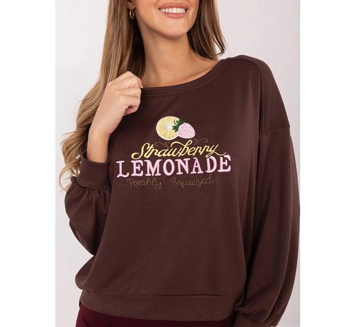 Bluza RV BL model 22074607 ciemny brązowy - FPrice Bluza RV BL model 22074607 ciemny brązowy - FPrice