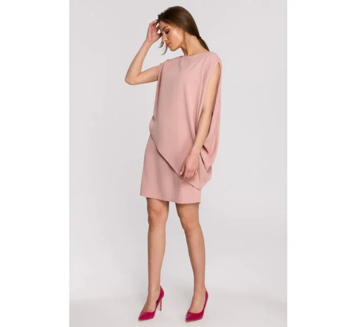 šaty pudrové model 18003482 - STYLOVE šaty pudrové model 18003482 - STYLOVE