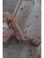 Zateplené dámské kovbojské kozačky Mavine – béžové