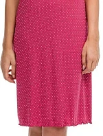 Dámská noční košile 12142-44 červená-puntík - Vamp