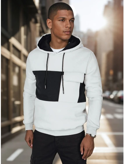 Pánská šedá mikina s kapucí Dstreet model 21986056 - FashionStreet Pánská šedá mikina s kapucí Dstreet model 21986056 - FashionStreet