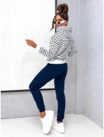 Tmavě modrý dámský bavlněný teplákový komplet s mikinou model 21777414 - Moon