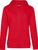 B&C QUEEN Zipped Hood_° Dámská mikina s kapucí 01.W03Q red