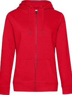 B&C QUEEN Zipped Hood_° Dámská mikina s kapucí 01.W03Q red