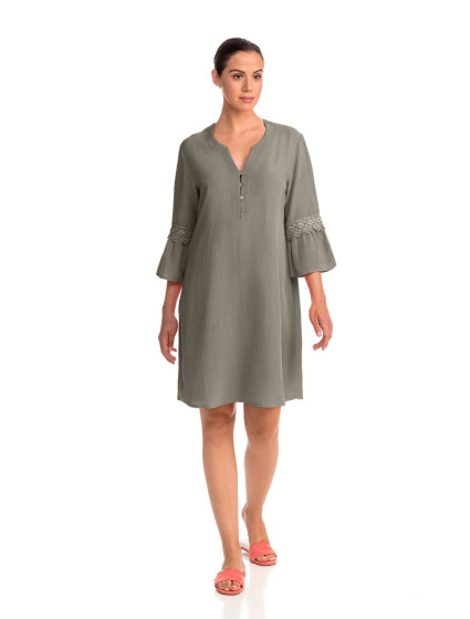 Vamp - Pohodlné jednobarevné dámské šaty 14444 - Vamp