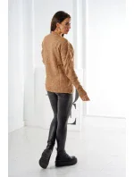 Svetr model 18970329 přes hlavu s módní vazbou Velbloud - K-Fashion Svetr model 18970329 přes hlavu s módní vazbou Velbloud - K-Fashion