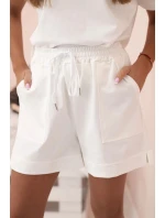 Dámský punto set s krátkými rukávy a šortkami ecru Dámský punto set s krátkými rukávy a šortkami ecru