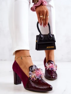 Semišové lodičky z kůže s model 21577735 - Boto