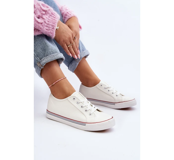 Dámské tenisky z ekokůže bílé model 21646860 - EVENTO