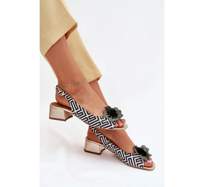 Kožené Dámské Sandály Na Klínku S Dekorativním  model 21702105 - Laura Messi