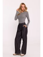 model 20475983 Kalhoty se širokými nohavicemi grafitové - Moe model 20475983 Kalhoty se širokými nohavicemi grafitové - Moe