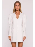 M881 Žakárové blejzrové šaty - krémové M881 Žakárové blejzrové šaty - krémové
