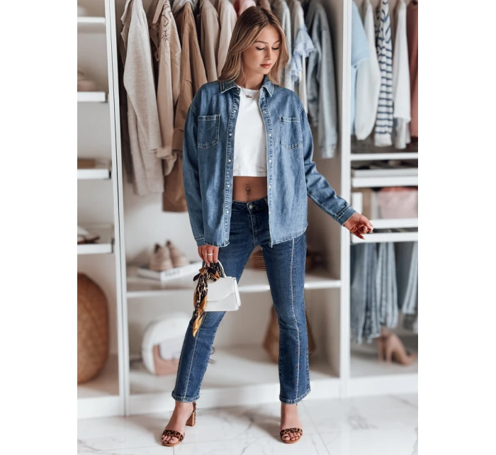 Dámské džínové zvonové kalhoty LUSINIA modré FashionStreet UY2473 Dámské džínové zvonové kalhoty LUSINIA modré FashionStreet UY2473