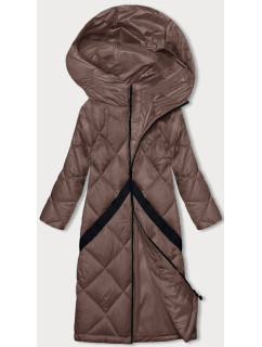 Prošívaná dámská zimní bunda ve velbloudí barvě (H-896-89)