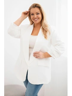 Dámská sako Plus Size elegantní ecru
