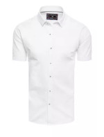 Bílá pánská košile Dstreet s krátkým rukávem KX0988