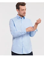 Kontrastní košile s dl. rukávem vzor rybí kost 11. light navy model 22476064 - Russell Athletic Kontrastní košile s dl. rukávem vzor rybí kost 11. light navy model 22476064 - Russell Athletic