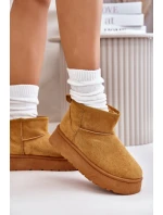 Nízké dámské sněhule na platformě s teplou podšívkou Camel Saldren Nízké dámské sněhule na platformě s teplou podšívkou Camel Saldren