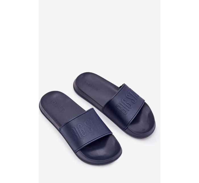 Lehké Pěnové Pantofle Pánské Big Star model 21687966 Tmavě Modré - Big Star Shoes Lehké Pěnové Pantofle Pánské Big Star model 21687966 Tmavě Modré - Big Star Shoes