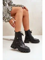 Dámské Workery Boty S Ozdobami Eko Kožené Černé Cadenilla Dámské Workery Boty S Ozdobami Eko Kožené Černé Cadenilla