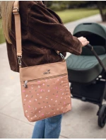 Dámská crossbody kabelka na kočárek Vuch Amma Flowers Beige Dámská crossbody kabelka na kočárek Vuch Amma Flowers Beige