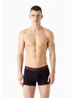 Pánské boxerky 2PACK  vínové s potiskem  model 19009212 - Emporio Armani