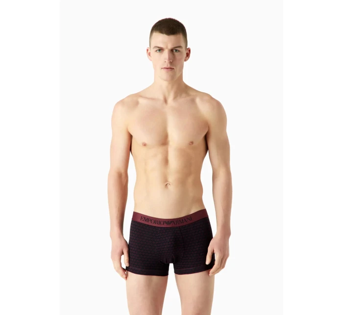 Pánské boxerky 2PACK  vínové s potiskem  model 19009212 - Emporio Armani