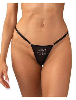 Dámská sexy tanga Violami Sin černé - Obsessive