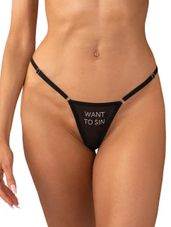 Dámská sexy tanga Violami Sin černé - Obsessive