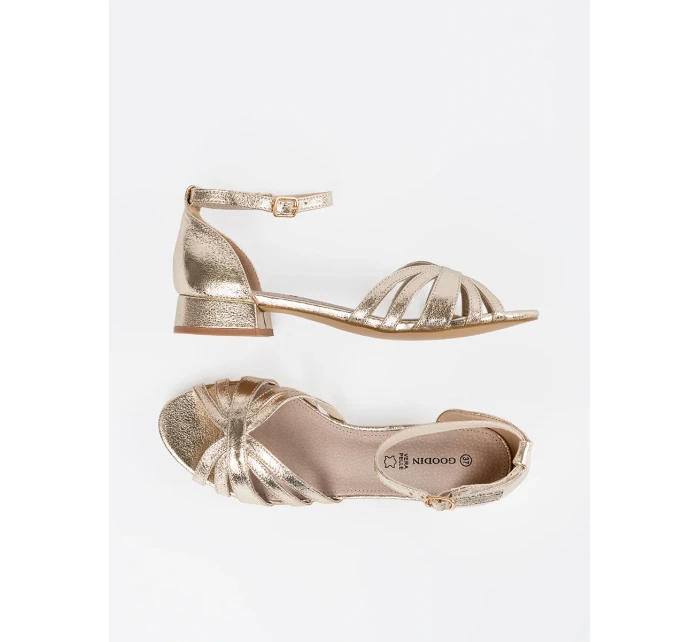 Originální sandály zlaté dámské Obcas Originální sandály zlaté dámské Obcas