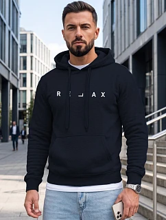 Bluza męska z kapturem RELAX granatowa FashionStreet NX0001BX