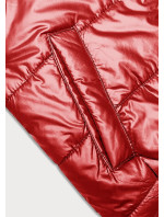 Krátká červená dámská bunda S'West s látkovými stahovacími lemy (B8189-4)