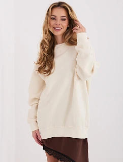 Bawełniana damska bluza basic Goodlookin ecru model 21935970 - Factory Price