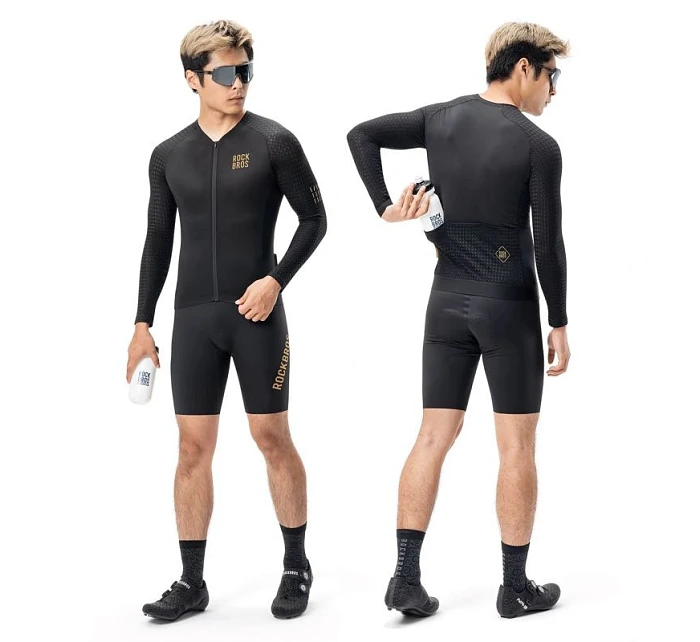 Cyklistický dres s dlouhým rukávem Diamond velikost  černý model 22114133 - Rockbros