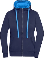 Daiber JN 962 Dámská mikina s kapucí "Lifestyle" 02.0962 navy/cobalt