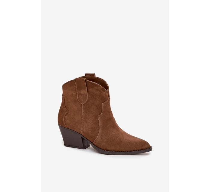 Nazouvací dámské kovbojky z přírodního semiše camel model 21713728 - Boto Nazouvací dámské kovbojky z přírodního semiše camel model 21713728 - Boto