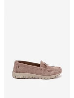 Dámské Mokasíny Z Přírodního Semiše S Mašlí Vinceza Béžové