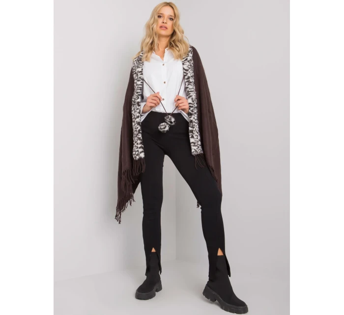 Šála AT SZ BF48420 hnědo-bílá Šála AT SZ BF48420 hnědo-bílá