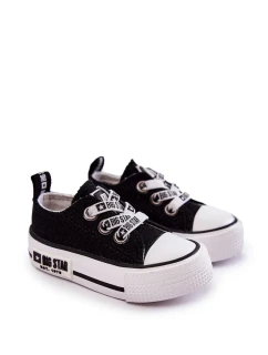 Dětské látkové tenisky BIG STAR KK374049 Černý a bílý